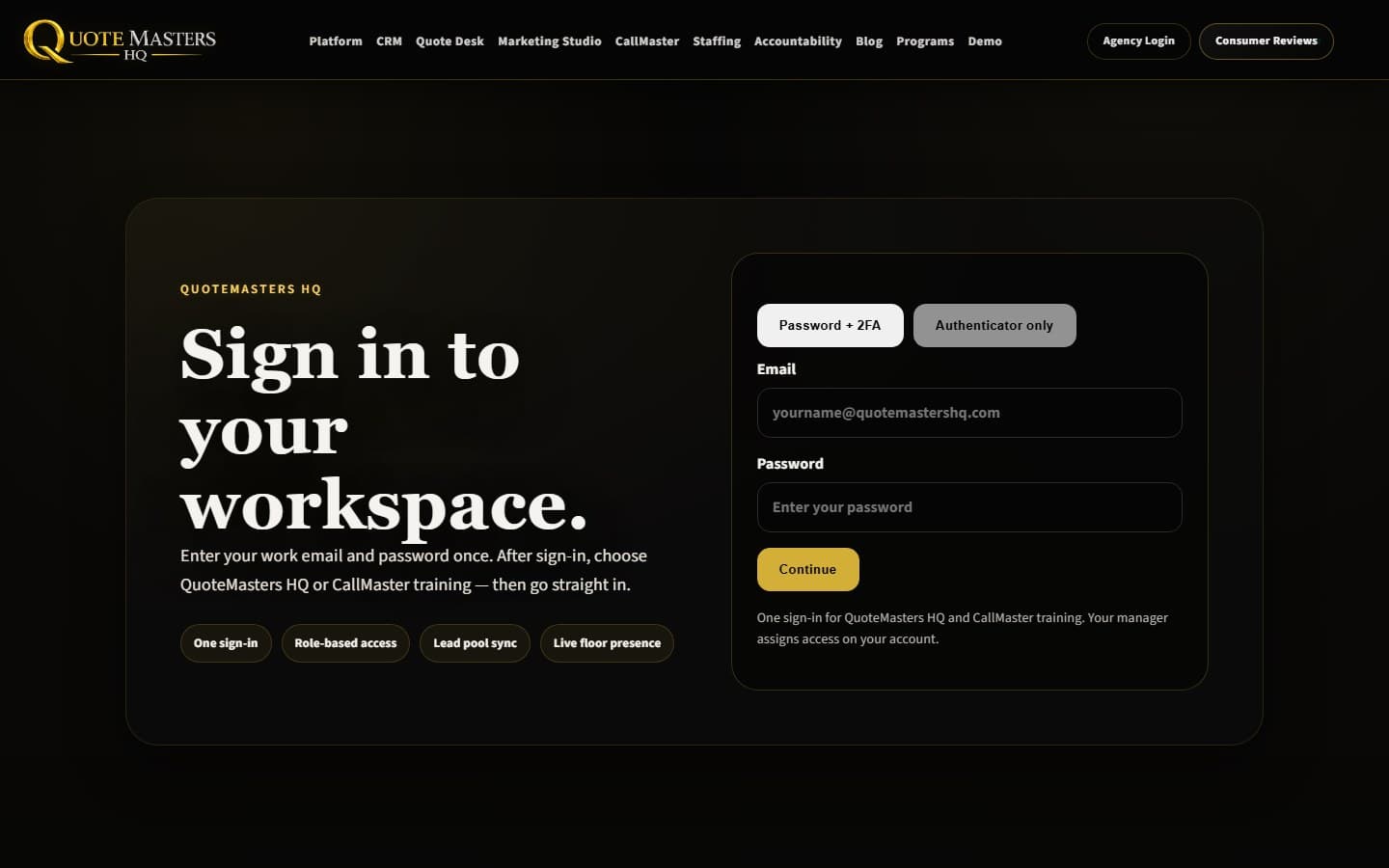 QuoteMasters HQ screenshot